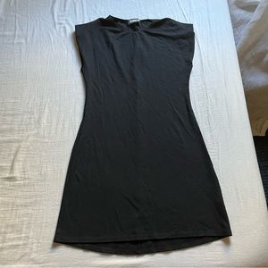 Reformation black knit sleeveless mini tank dress